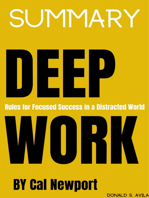 Cover image for Summary of Deep Work--By Cal Newport